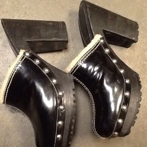 Miu miu wedge clogs